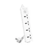 Deli ET403 Universal Hole Extension Cord 2 Pin 4 Port 3 Meter Power Strip