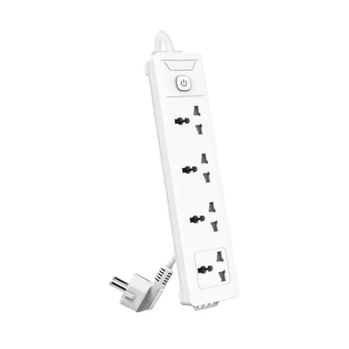 Deli ET403 Universal Hole Extension Cord 2 Pin 4 Port 3 Meter Power Strip