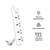 Deli ET403 Universal Hole Extension Cord 2 Pin 4 Port 3 Meter Power Strip