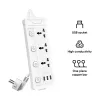 Deli ET410 2 Pin 3 Port 2 Meter Power Strip