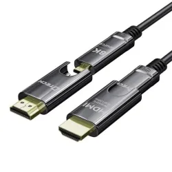 Dtech DT-HF3005 5 Meter Type-D to Type-A Dual Connector Fiber Optic HDMI Cable