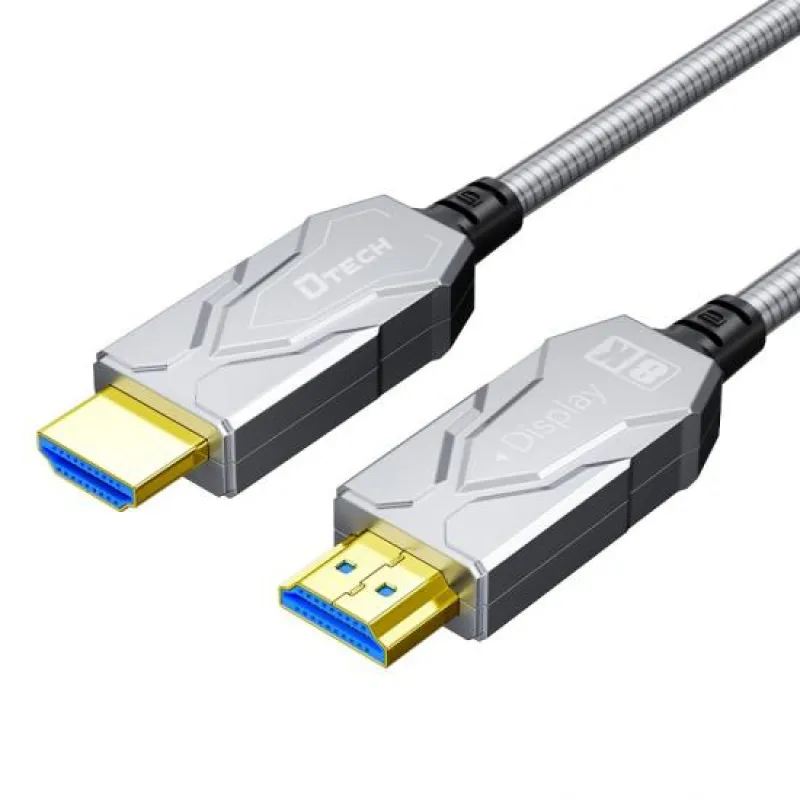 Dtech DT-HF8001K 1 Meter 8K HDMI Armor Fiber Optic Cable