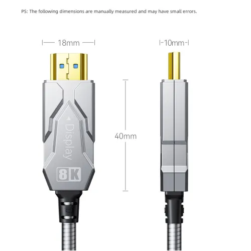 Dtech DT-HF8035K 35 Meter 8K HDMI Armor Fiber Optic Cable