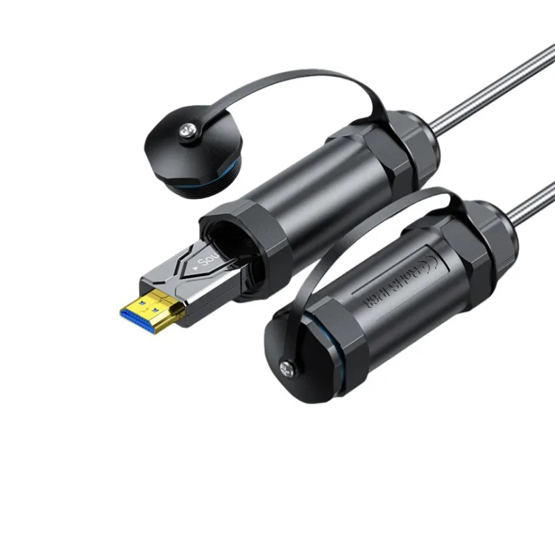 Dtech DT-HF8020KF 20 Meter 8K HDMI Armor Fiber Optic Cable With Waterproof Shell
