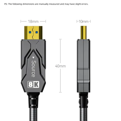 Dtech DT-HF8030KF 30 Meter 8K HDMI Armor Fiber Optic Cable With Waterproof Shell
