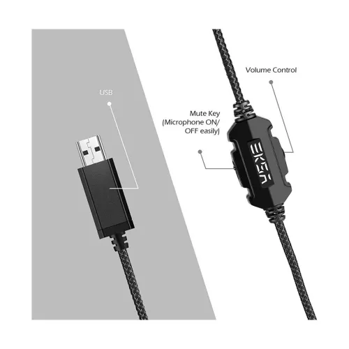 EKSA E1000 7.1 Surround Sound Wired USB Gaming Headset