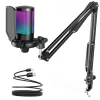 FIFINE AmpliGame A6T RGB USB Condenser Microphone With Boom Arm