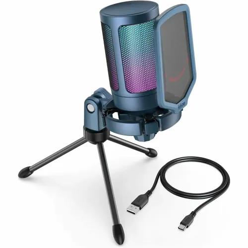 FIFINE AmpliGame A6T RGB USB Condenser Microphone With Boom Arm