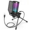FIFINE AmpliGame A6T RGB USB Condenser Microphone With Boom Arm