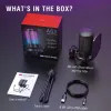 FIFINE AmpliGame A6T RGB USB Condenser Microphone With Boom Arm