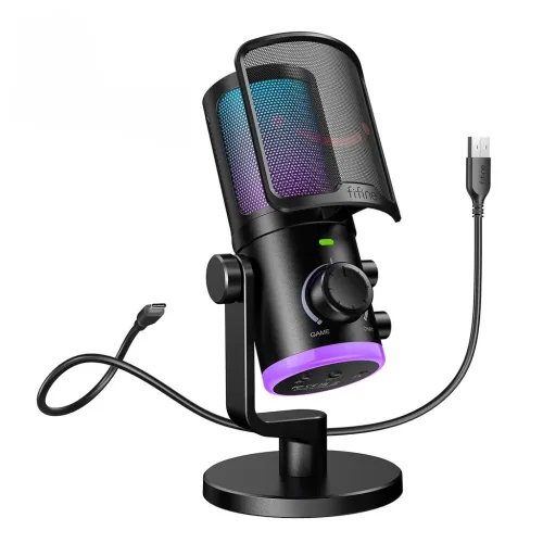 FIFINE AmpliGame AM6 RGB USB Microphone