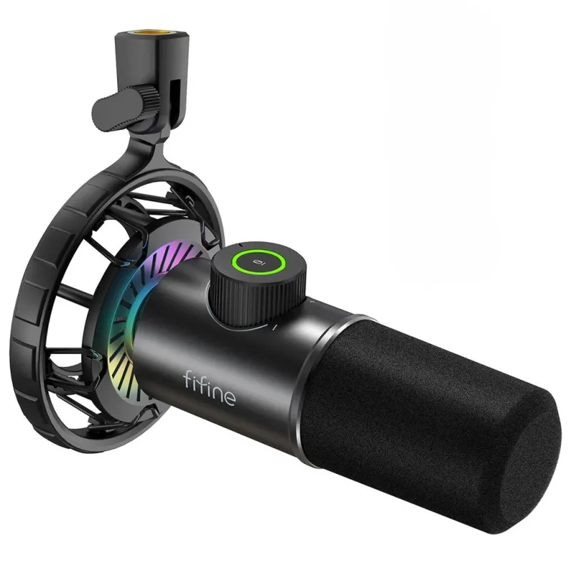 FIFINE K658 RGB USB Dynamic Cardioid Gaming Microphone
