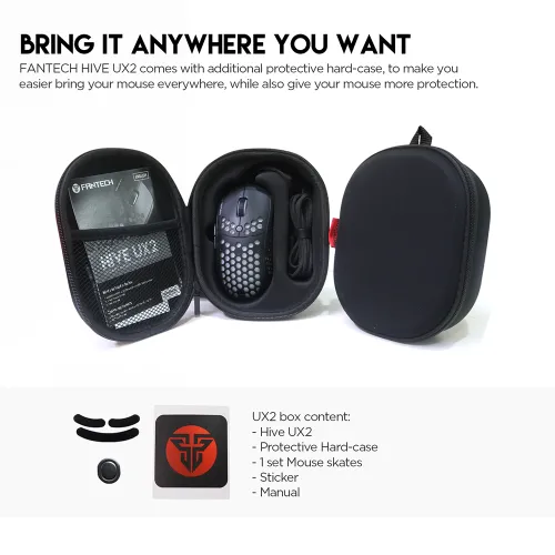 Fantech Hive UX2 6 Buttons 7 Mode USB RGB Gaming Mouse Black