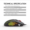 Fantech Hive UX2 6 Buttons 7 Mode USB RGB Gaming Mouse Black