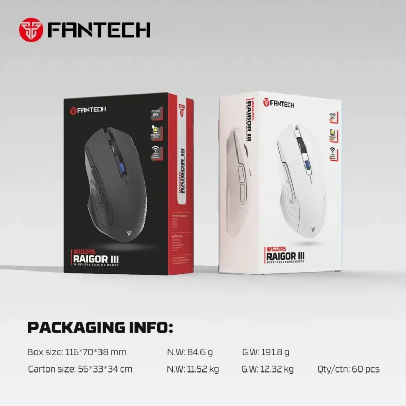 Fantech RAIGOR Gen III WG12RS Wireless Silent Gaming Mouse