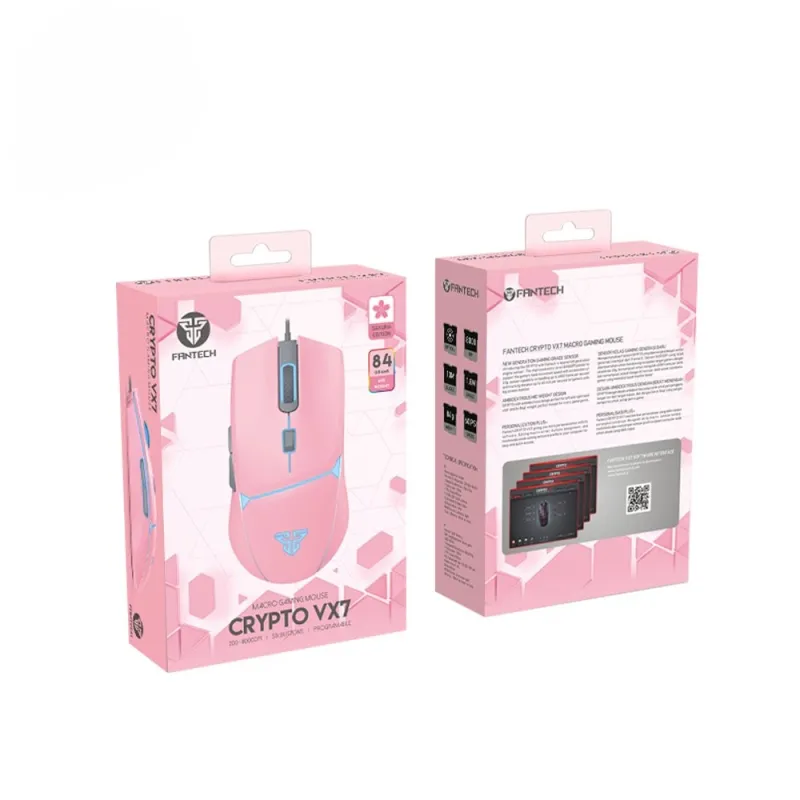 Fantech VX7 Crypto Sakura Edition 6 Button USB Gaming Mouse