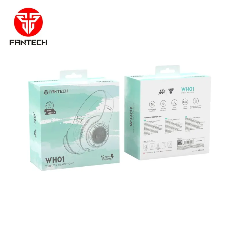 Fantech WH01 Mint Edition Stereo Bluetooth Wireless Gaming Headphone