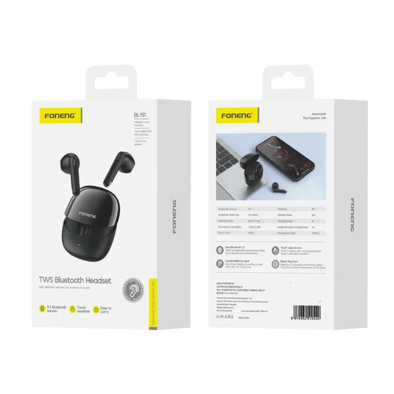 FONENG BL151 Half-In-Ear TWS Earbuds
