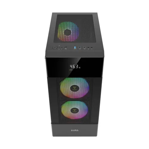 Gamdias AURA GC5 Digital Display Mesh RGB Mid-Tower ATX Gaming Casing