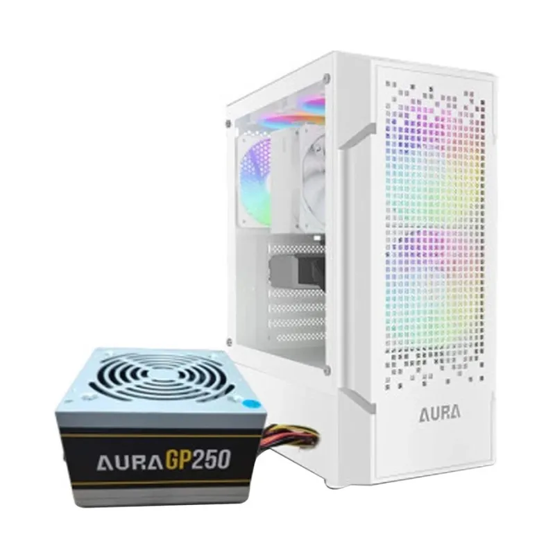 Gamdias AURA GC7 WH RGB ATX Mid-Tower Gaming Casing With PSU