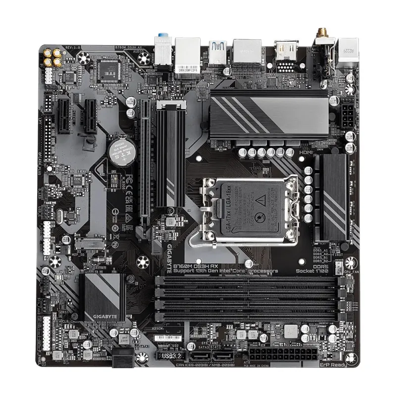 GIGABYTE B760M DS3H AX mATX Motherboard