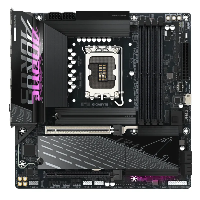 GIGABYTE B860M AORUS ELITE WIFI6E LGA1851 Micro ATX Motherboard