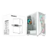GIGABYTE C301 GLASS WHITE Mid Tower E-ATX Gaming Case
