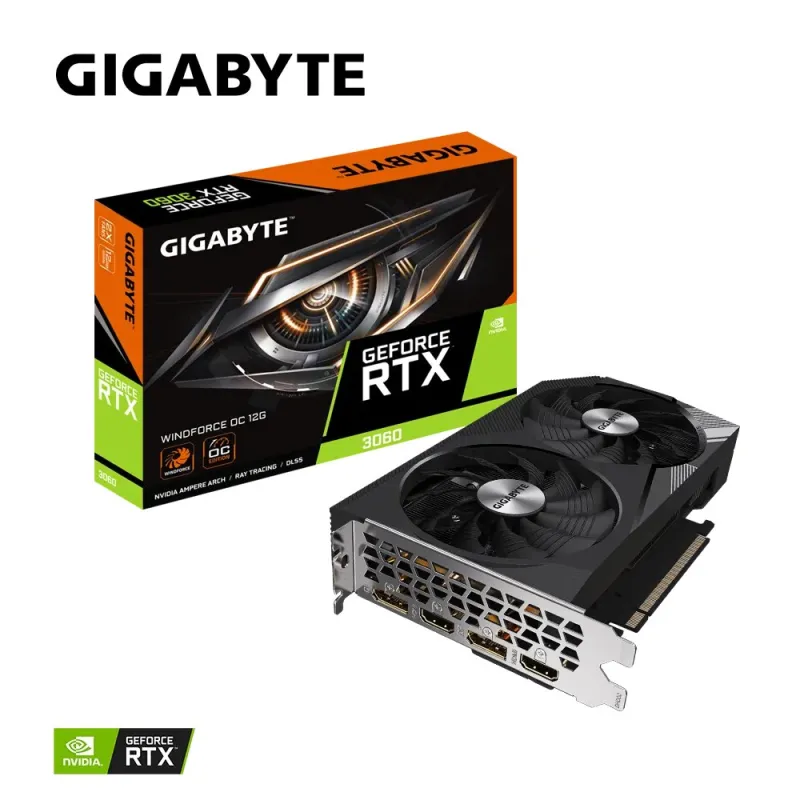 GIGABYTE GeForce RTX 3060 WINDFORCE OC 12GB GDDR6 Graphics Card