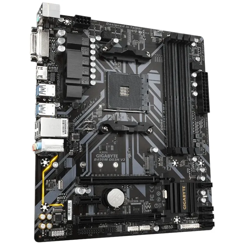 Gigabyte B450M DS3H V2 AMD AM4 Micro ATX Motherboard