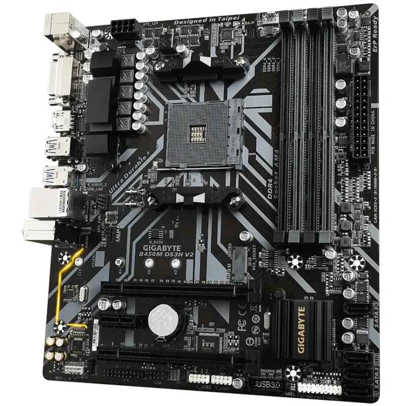 Gigabyte B450M DS3H V2 AMD AM4 Micro ATX Motherboard
