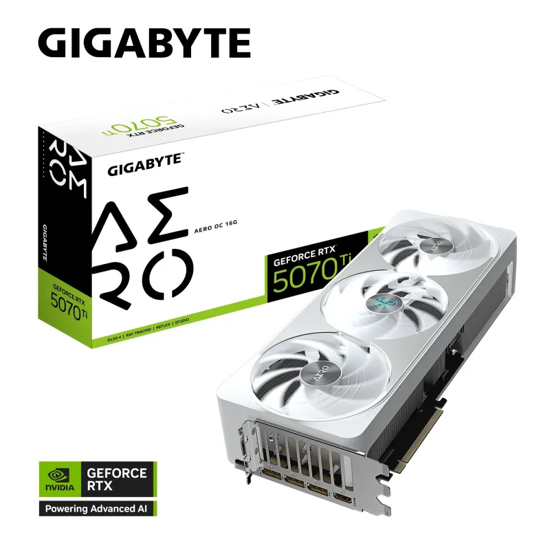 Gigabyte GeForce RTX 5070 Ti AERO OC 16G GDDR7 Graphics Card
