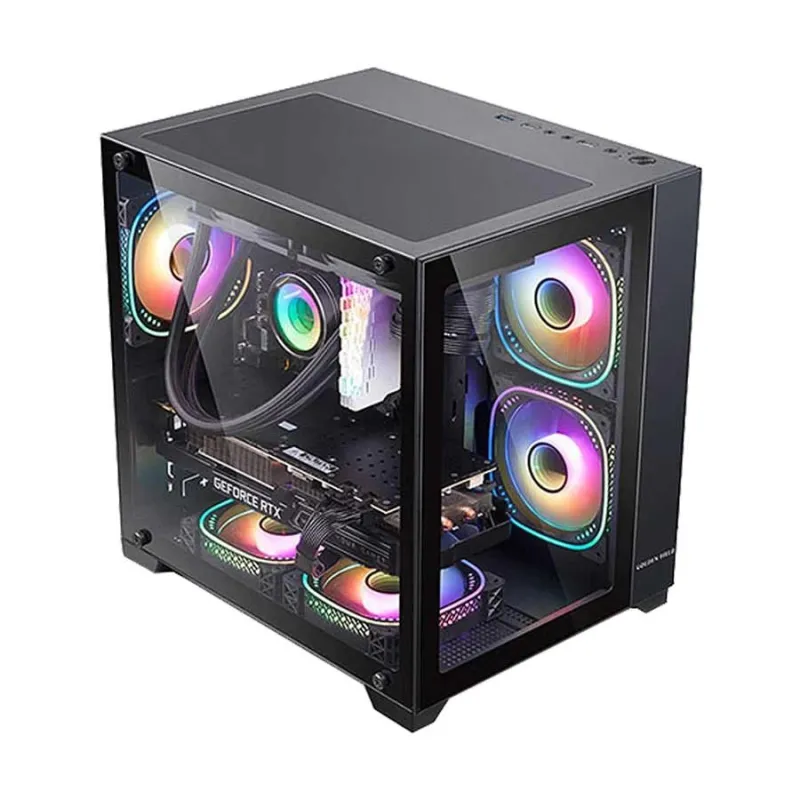 Golden Field Seaview M360 Black Mini Tower Micro-ATX Gaming Case