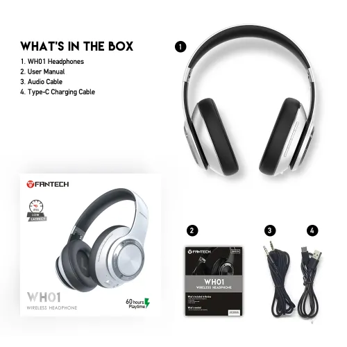 Fantech WH01 Space Edition Stereo Bluetooth Wireless Gaming Headphone