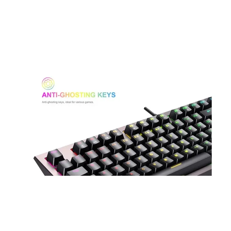 Havit KB872L RGB Backlit Multi-Function Blue Switch Mechanical Gaming Keyboard