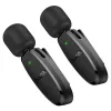 Hoco L15 Type C & Lightning Dual Mic Lavalier Wireless Microphone Black