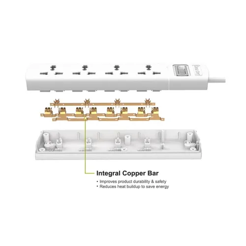 Huntkey SZM401 4 Port Socket 2Core Cable Power Strip