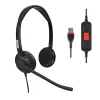 Inbertec UB815DM AI Noise Cancelling USB Wired Headphone