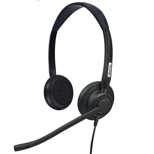 Inbertec UB815DM AI Noise Cancelling USB Wired Headphone