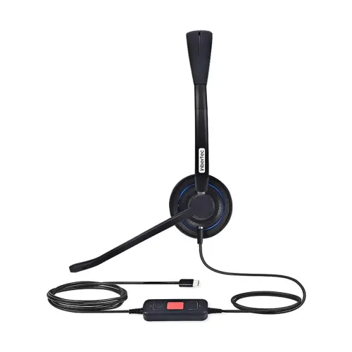 Inbertec UB815M AI Noise Cancelling USB Wired Headphone