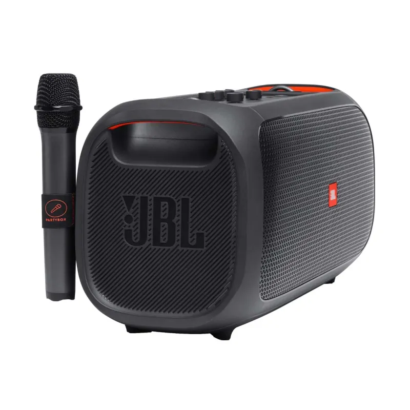 JBL PartyBox On-The-Go Essential Portable Party Speaker With Wireless Microphone