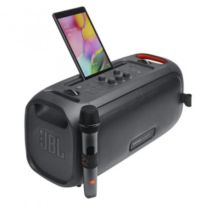 JBL PartyBox On-The-Go Essential Portable Party Speaker With Wireless Microphone