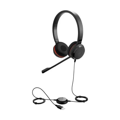 Jabra Evolve 30 MS DUO Dual Ear USB & 3.5mm Noise Cancelling Head Phone Black