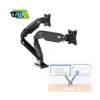 Kaloc DS110-2 Dual Monitor Arm Gas-Strut Flexi Desk Mount Stand