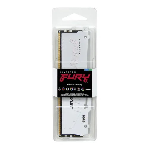 Kingston FURY Beast RGB 16GB 6000Mhz DDR5 Desktop RAM White