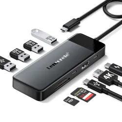 LEMORELE TC92 9-in-1 USB C Hub Multiport Adapter LEMORELE TC92 9-in-1 USB C Hub Multiport Adapter