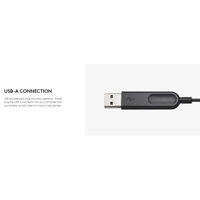 Logitech H340 Stereo USB Headset with Microphone
