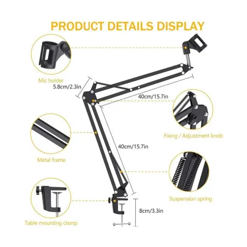 MAONO AU-BA20 Microphone Suspension Boom Arm Stand
