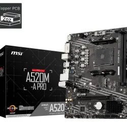 MSI A520M-A Pro AM4 AMD Micro-ATX Motherboard
