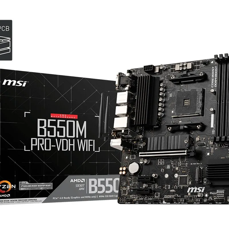 MSI B550M Pro-VDH Wi-Fi AM4 AMD Micro-ATX Motherboard