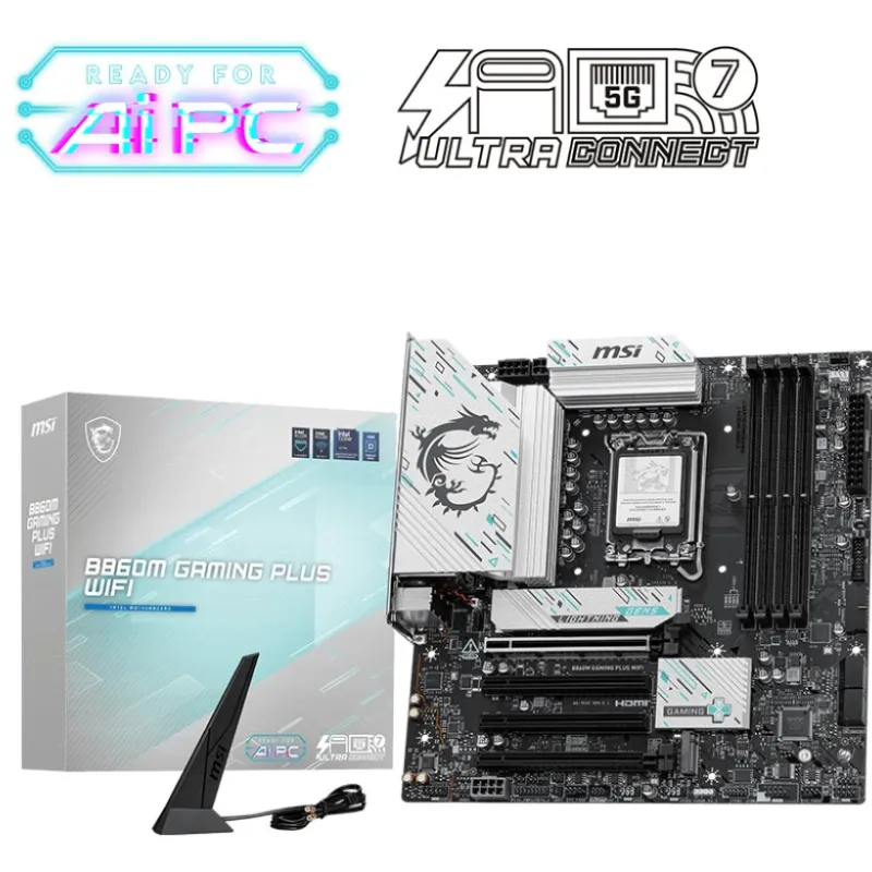 MSI B860M GAMING PLUS WIFI LGA 1851 Micro ATX Motherboard